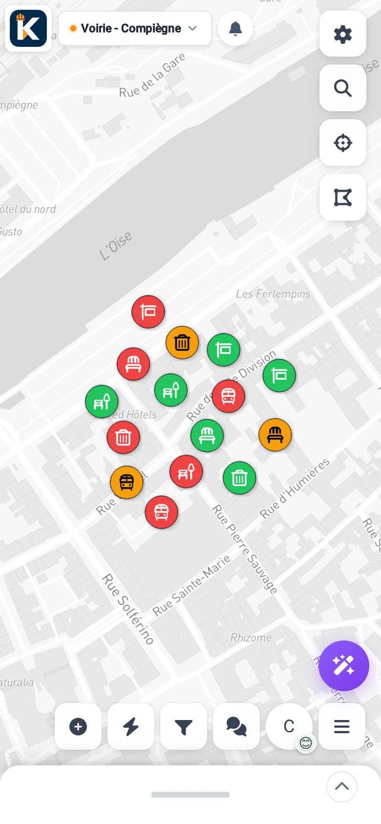 Map of assets